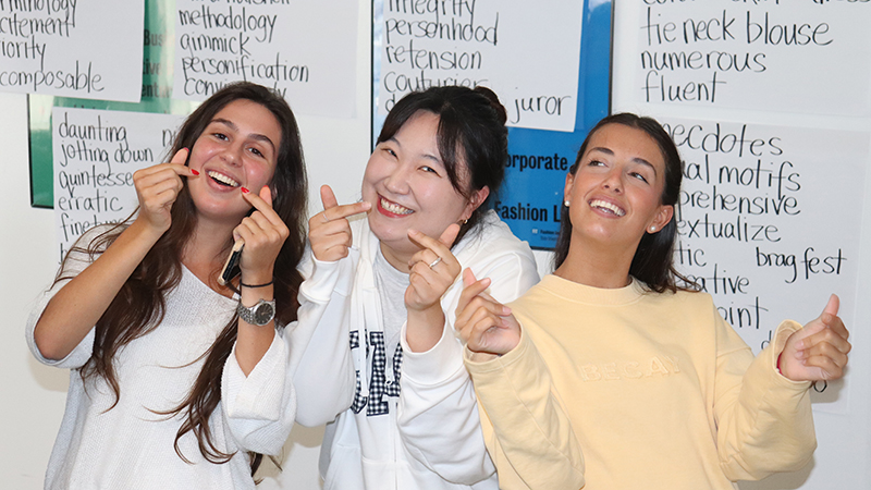 three students
